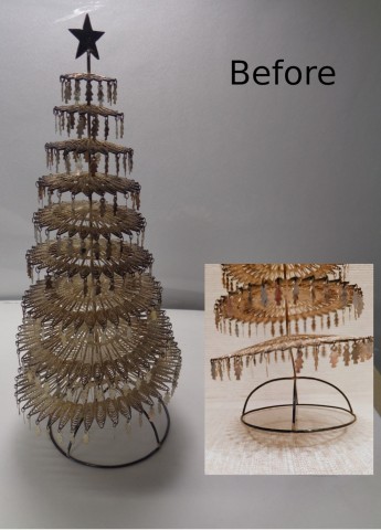 silverクリスマスツリー修理前