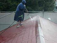 高圧による洗浄が命です。